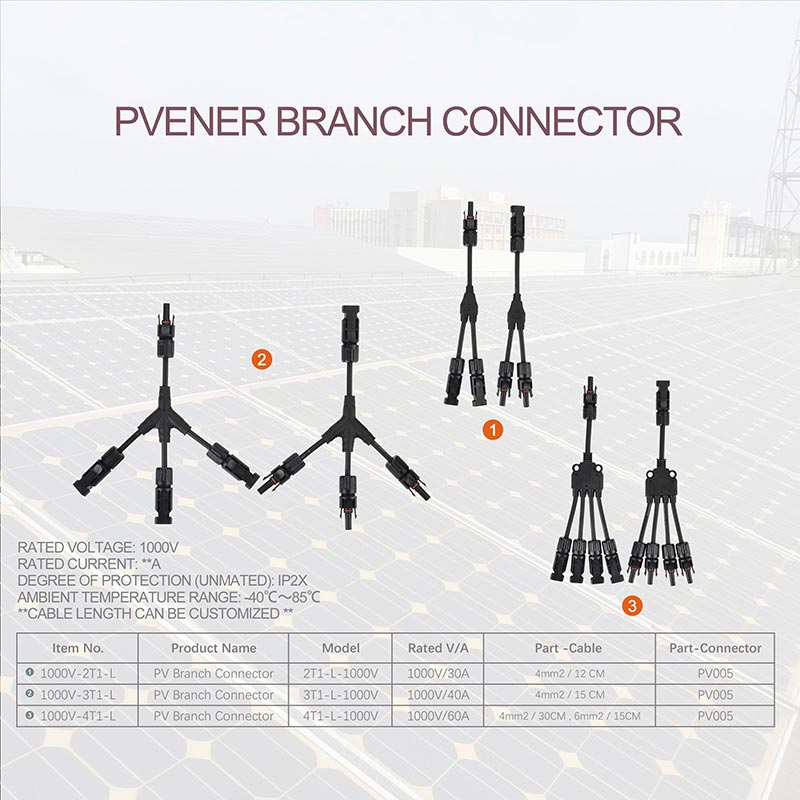 Conector de derivación fotovoltaica 1500V-2T1-L